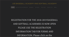 Desktop Screenshot of lssbaseballacademy.com