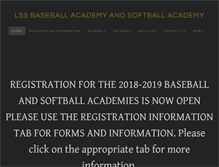 Tablet Screenshot of lssbaseballacademy.com